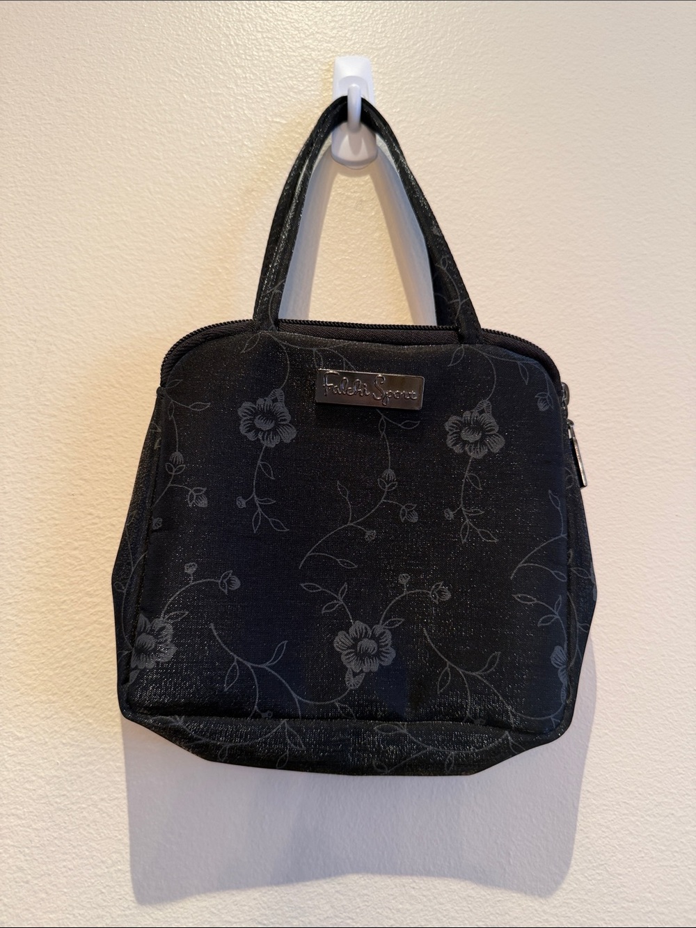 Black Floral Mini Purse - Falchi Sport